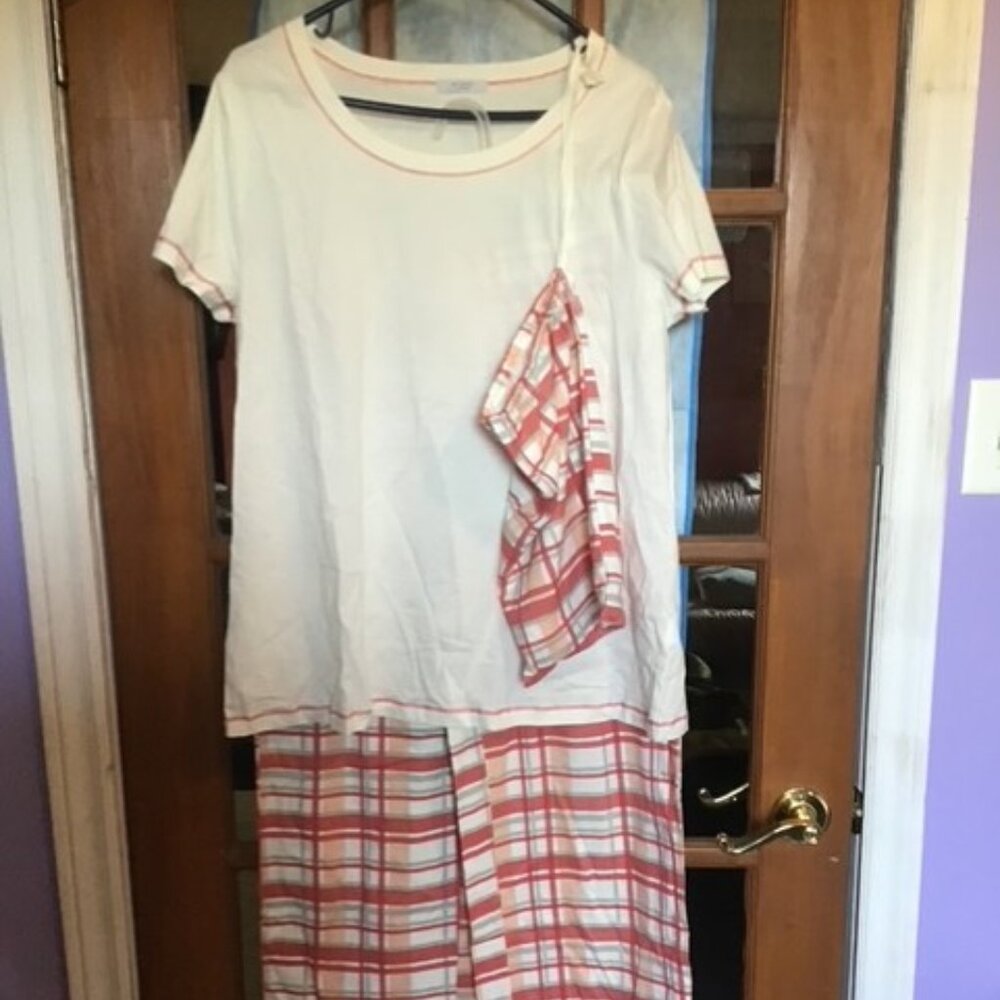 Women's Plaid PJ Set - M (8-10)